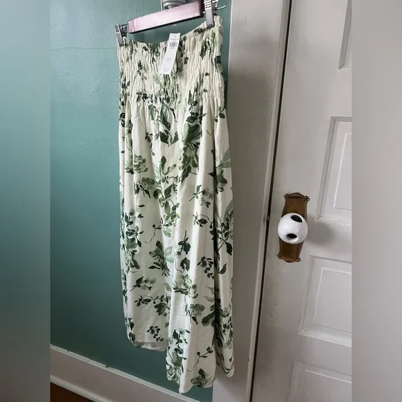 NWT Abercrombie & Fitch Green Floral Maxi Skirt - Picture 2 of 5